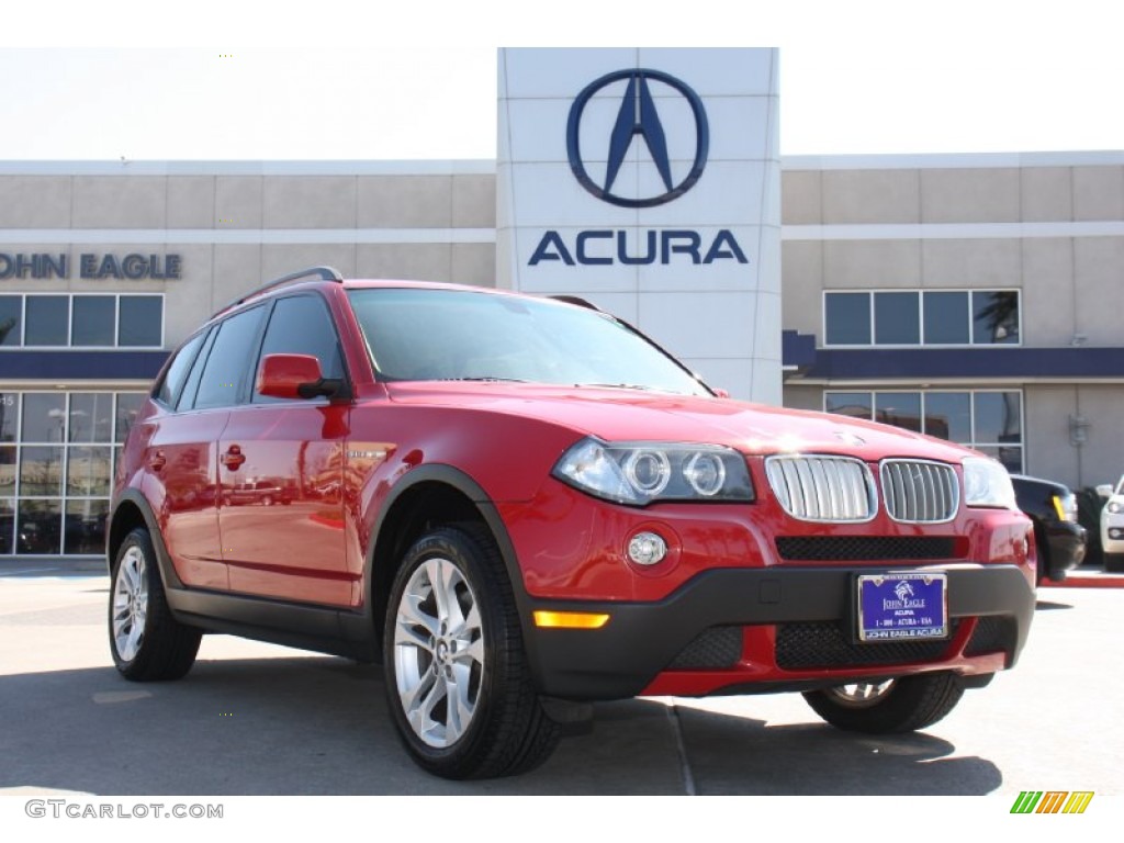 2007 X3 3.0si - Crimson Red / Sand Beige photo #1
