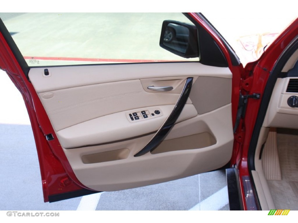 2007 BMW X3 3.0si Sand Beige Door Panel Photo #77830011