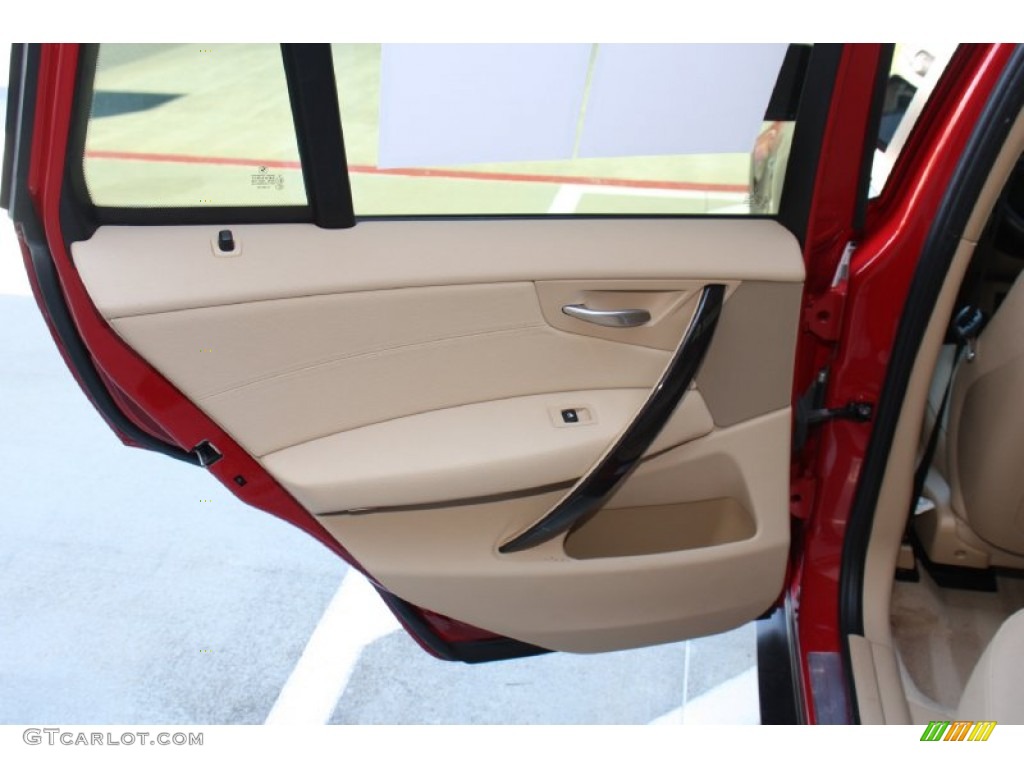 2007 BMW X3 3.0si Sand Beige Door Panel Photo #77830044