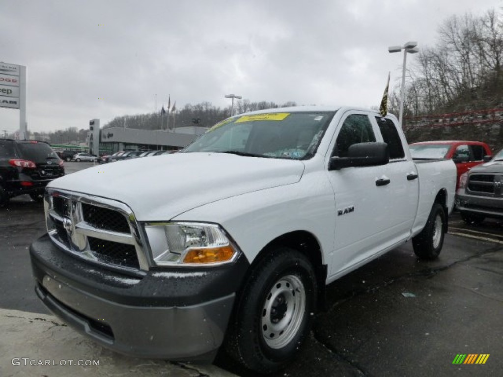 Stone White 2010 Dodge Ram 1500 ST Quad Cab 4x4 Exterior Photo #77832333