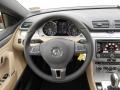 Desert Beige/Black 2013 Volkswagen CC Lux Steering Wheel