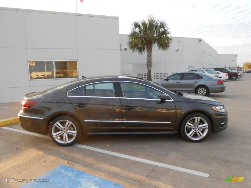 2013 CC R-Line - Black Oak Brown Metallic / Desert Beige/Black photo #8