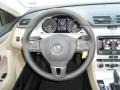Desert Beige/Black 2013 Volkswagen CC R-Line Steering Wheel