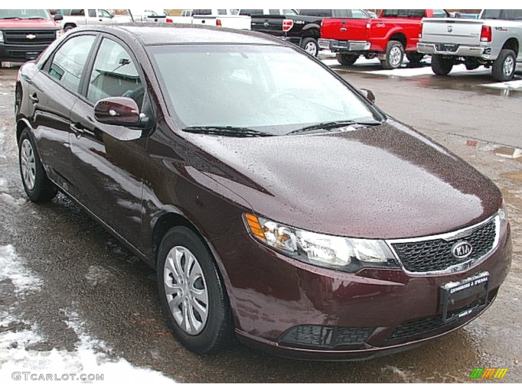 Dark Cherry 2011 Kia Forte EX Exterior Photo #77833693