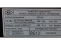 2011 Kia Forte EX Info Tag