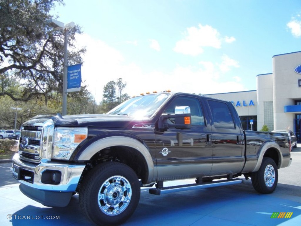 2013 F250 Super Duty Lariat Crew Cab 4x4 - Kodiak Brown Metallic / Adobe photo #1