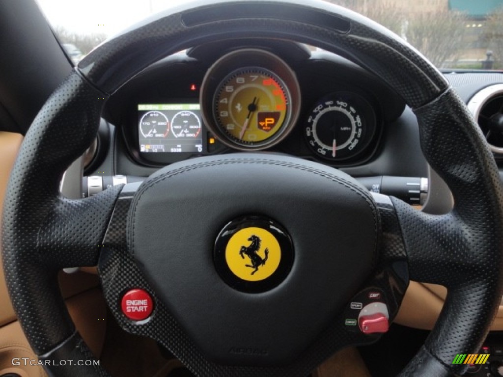 2009 Ferrari California Standard California Model Beige Steering Wheel Photo #77836596