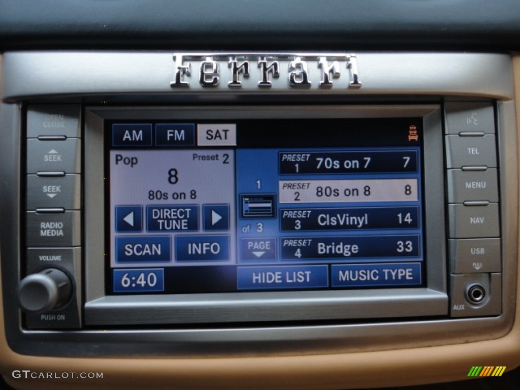 2009 Ferrari California Standard California Model Audio System Photo #77836851