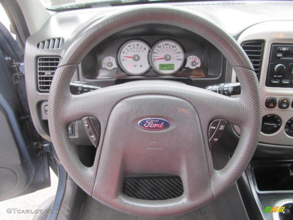 2006 Ford Escape XLT V6 4WD Medium/Dark Flint Steering Wheel Photo #77837034