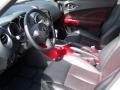 2012 Nissan Juke Black/Red Leather/Red Trim Interior Prime Interior Photo
