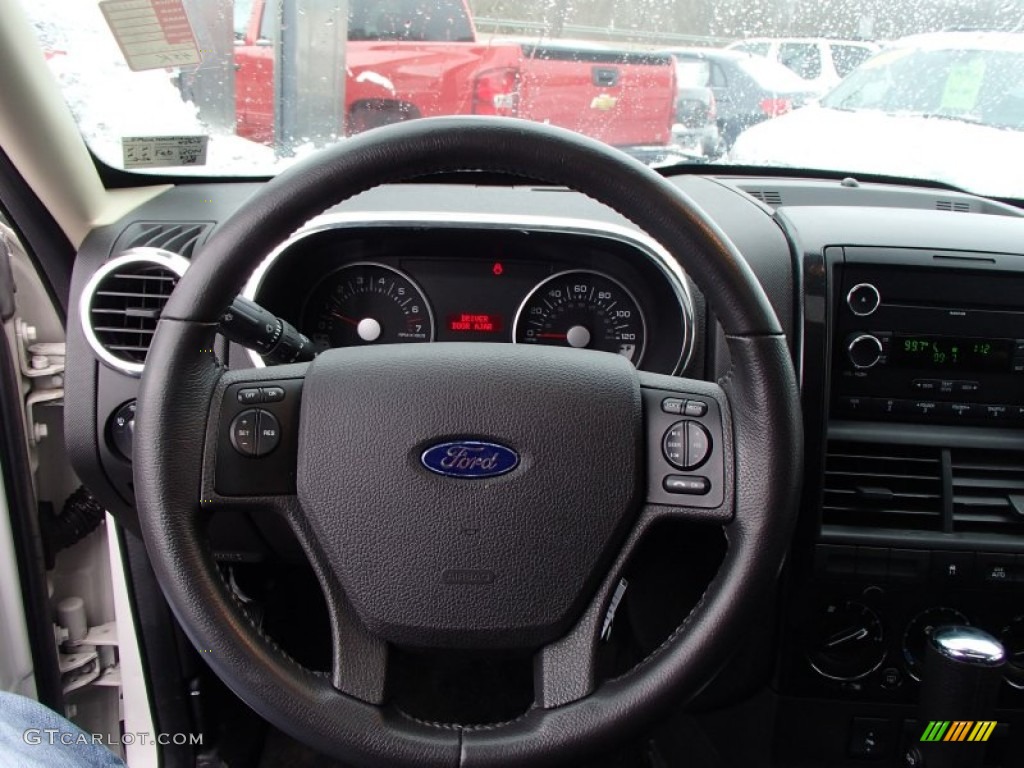 2010 Ford Explorer XLT 4x4 Black Steering Wheel Photo #77838942