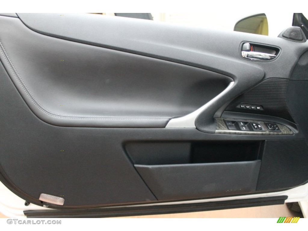 2012 Lexus IS 250 C Convertible Light Gray Door Panel Photo #77839674