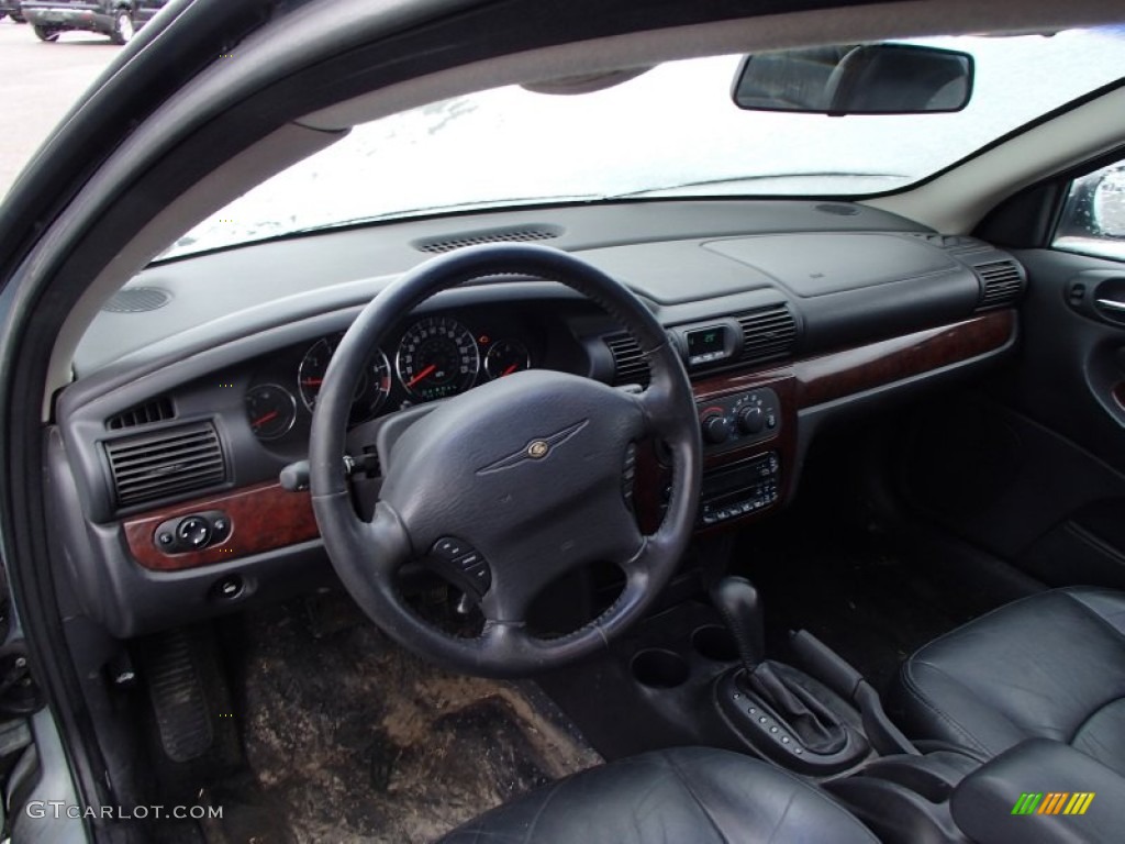 2001 Sebring LXi Sedan - Sterling Blue Satin Glow / Dark Slate Gray photo #8