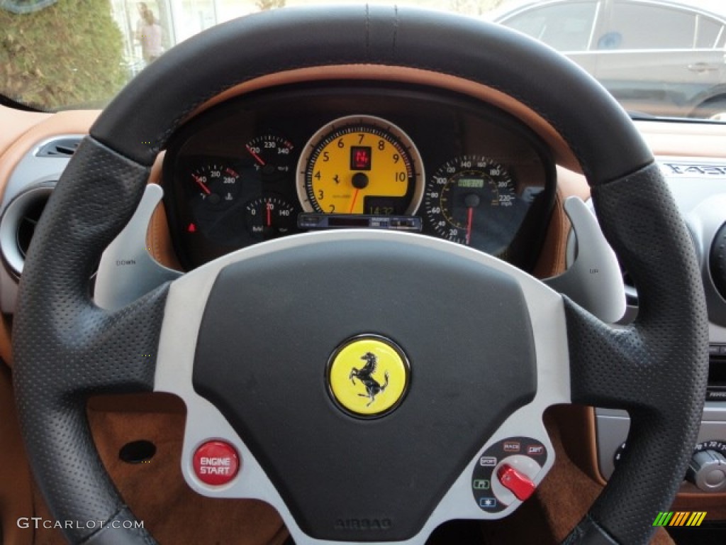2008 Ferrari F430 Coupe F1 Cuoio Steering Wheel Photo #77841527