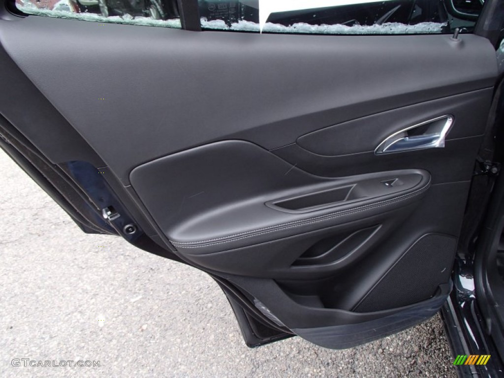 2013 Buick Encore Leather AWD Ebony Door Panel Photo #77843280