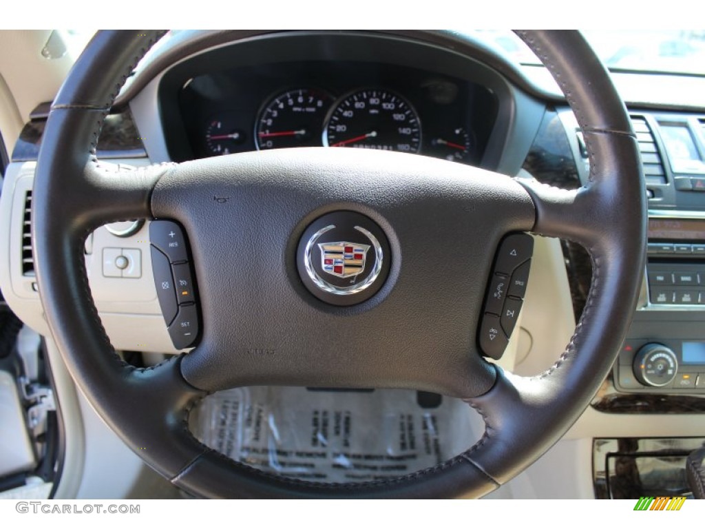 2009 Cadillac DTS Standard DTS Model Titanium/Dark Titanium Steering Wheel Photo #77843366