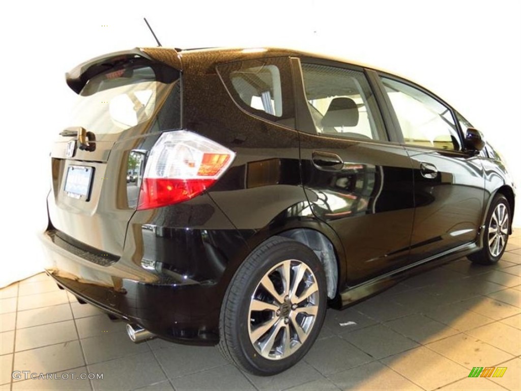 Crystal Black Pearl 2013 Honda Fit Sport Exterior Photo #77843715