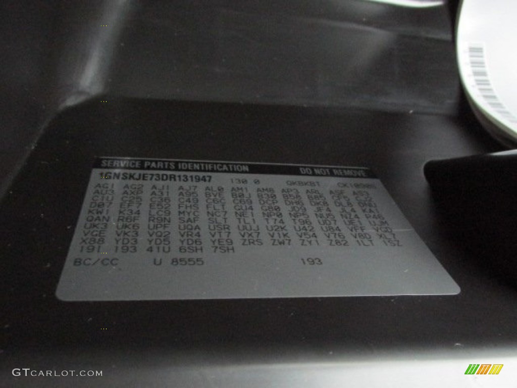 2013 Suburban Color Code 8555 for Black Photo #77845635