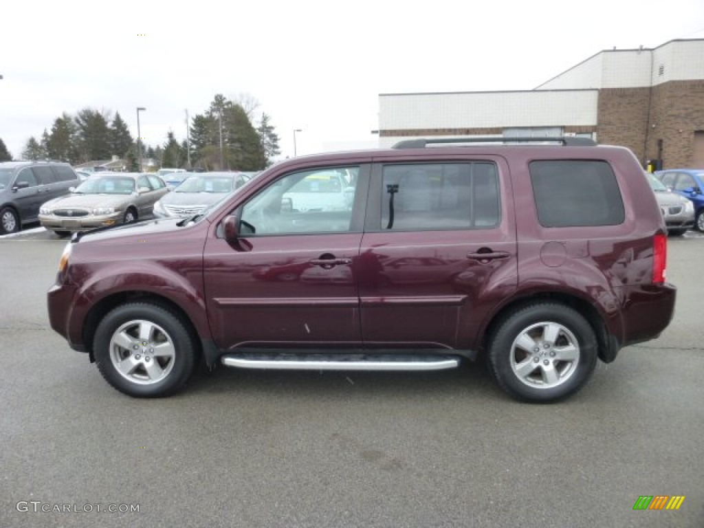 Dark Cherry Pearl 2009 Honda Pilot EX-L 4WD Exterior Photo #77845911