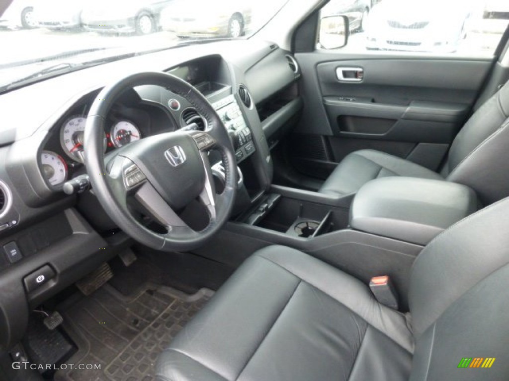 Black Interior 2009 Honda Pilot EX-L 4WD Photo #77846139