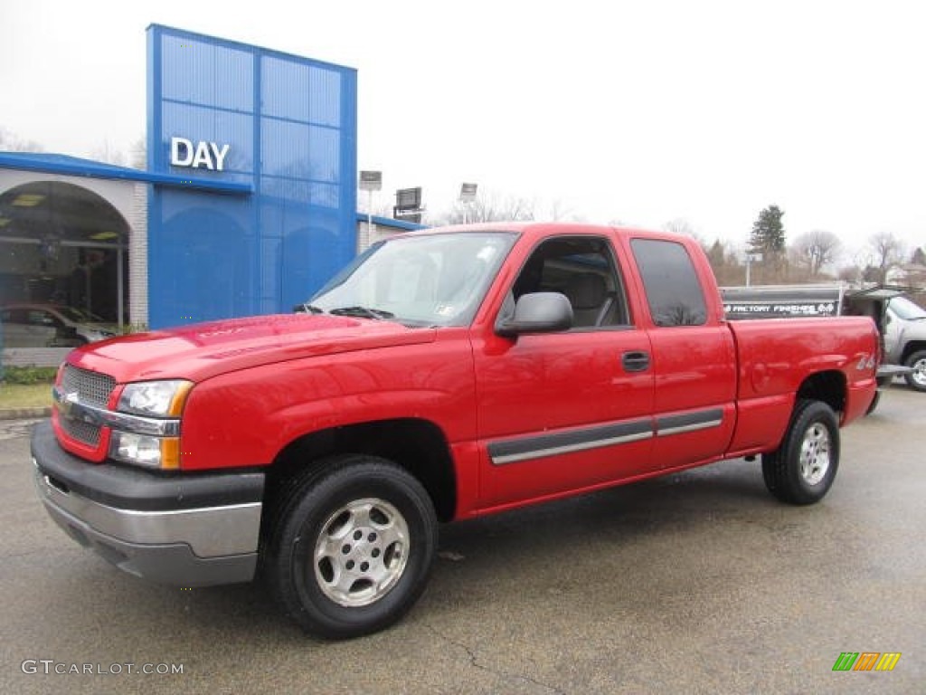 2004 Silverado 1500 LT Extended Cab 4x4 - Victory Red / Dark Charcoal photo #1