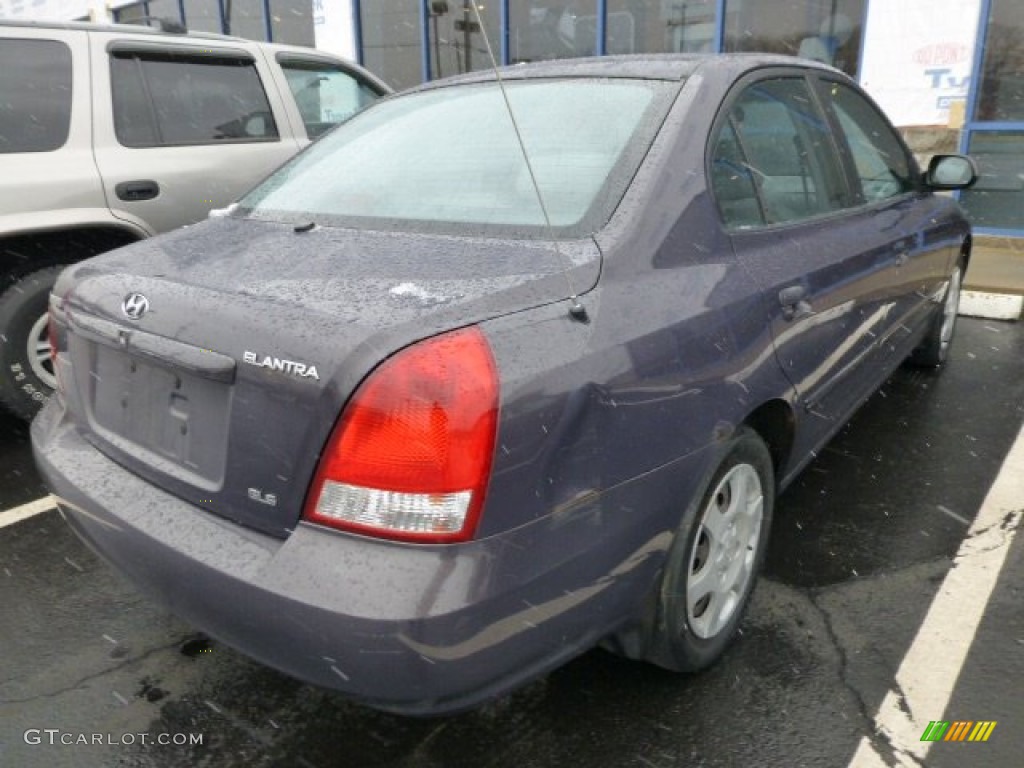 2002 Elantra GLS Sedan - Midnight Gray / Gray photo #2
