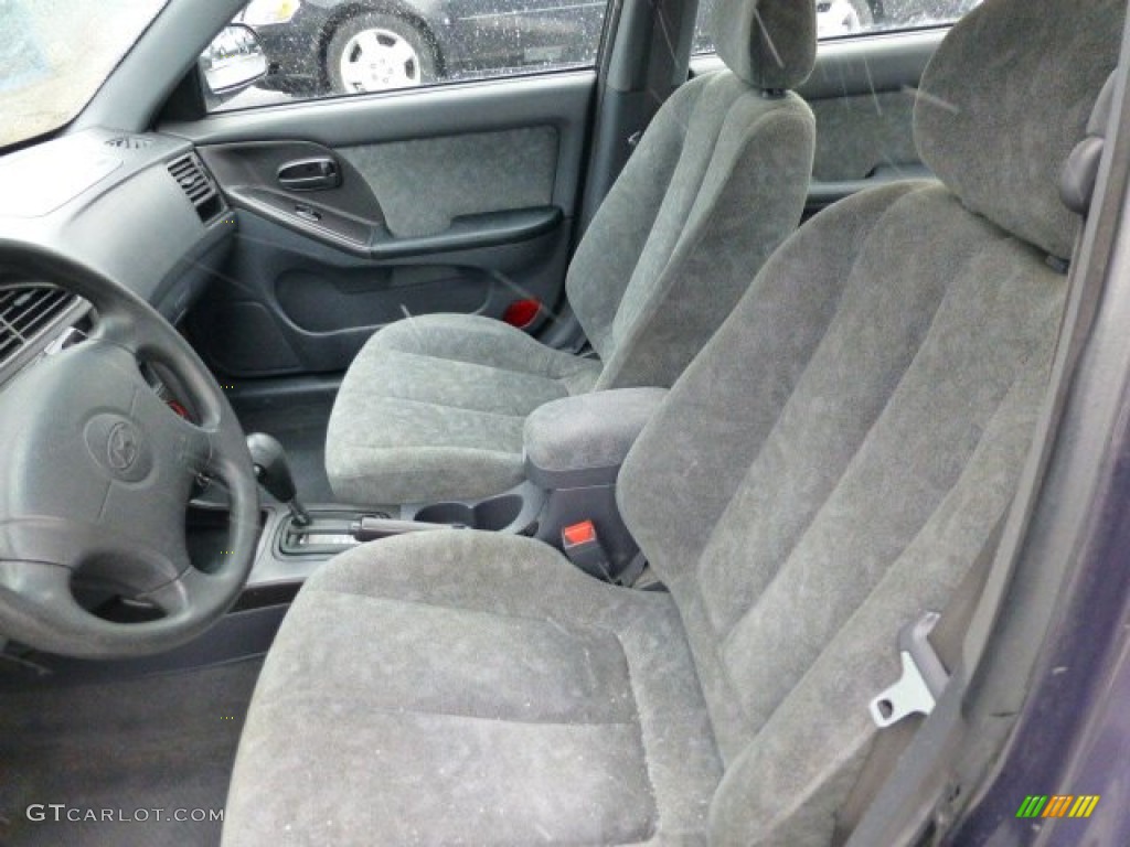 2002 Elantra GLS Sedan - Midnight Gray / Gray photo #8