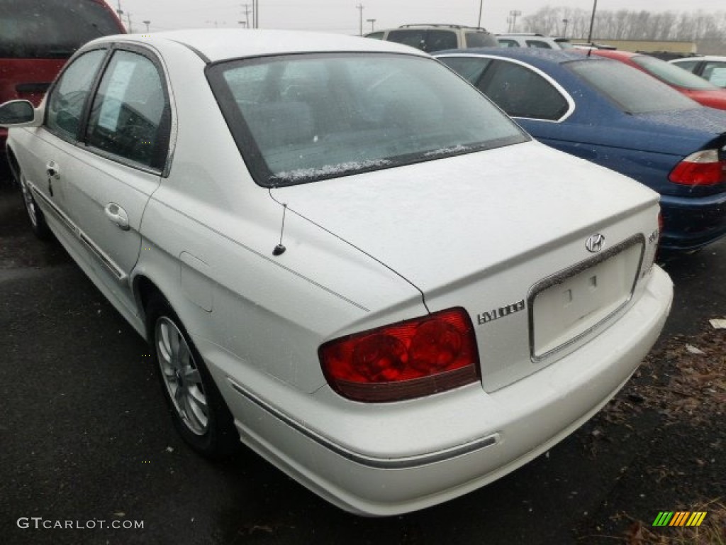 2003 Sonata GLS V6 - Noble White / Black photo #4