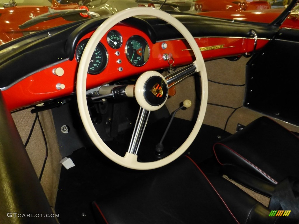 1956 Porsche 356 1500 S Speedster Black Dashboard Photo #77849368