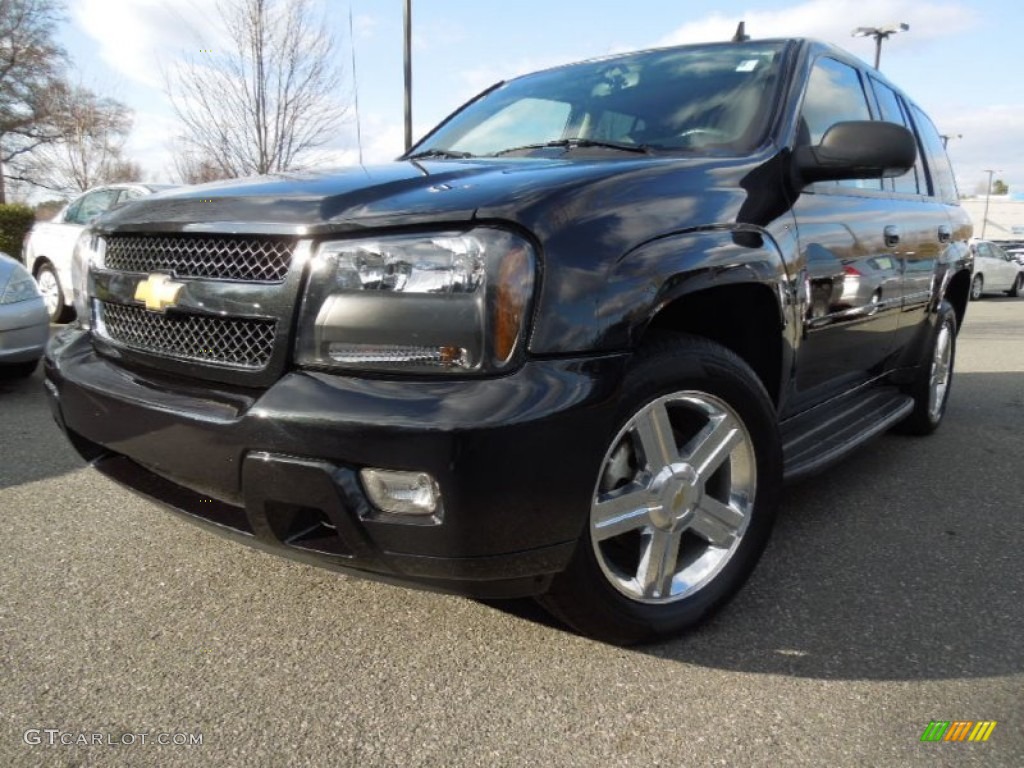 Black 2008 Chevrolet TrailBlazer LT 4x4 Exterior Photo #77850499