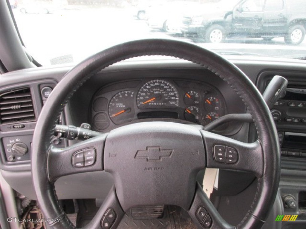 2006 Chevrolet Silverado 1500 Z71 Extended Cab 4x4 Dark Charcoal Steering Wheel Photo #77850597