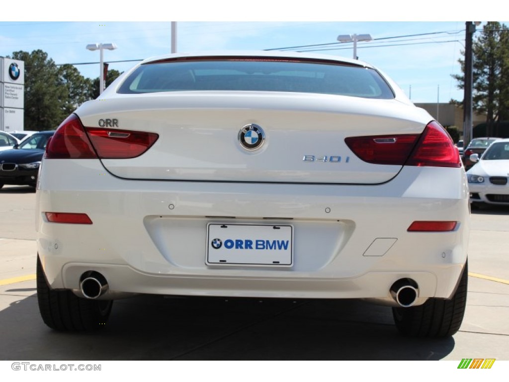 2013 6 Series 640i Gran Coupe - Mineral White Metallic / Cinnamon Brown photo #8