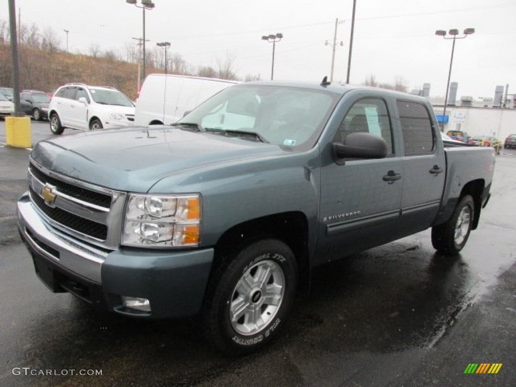 Blue Granite Metallic 2009 Chevrolet Silverado 1500 LT Z71 Crew Cab 4x4 Exterior Photo #77850904