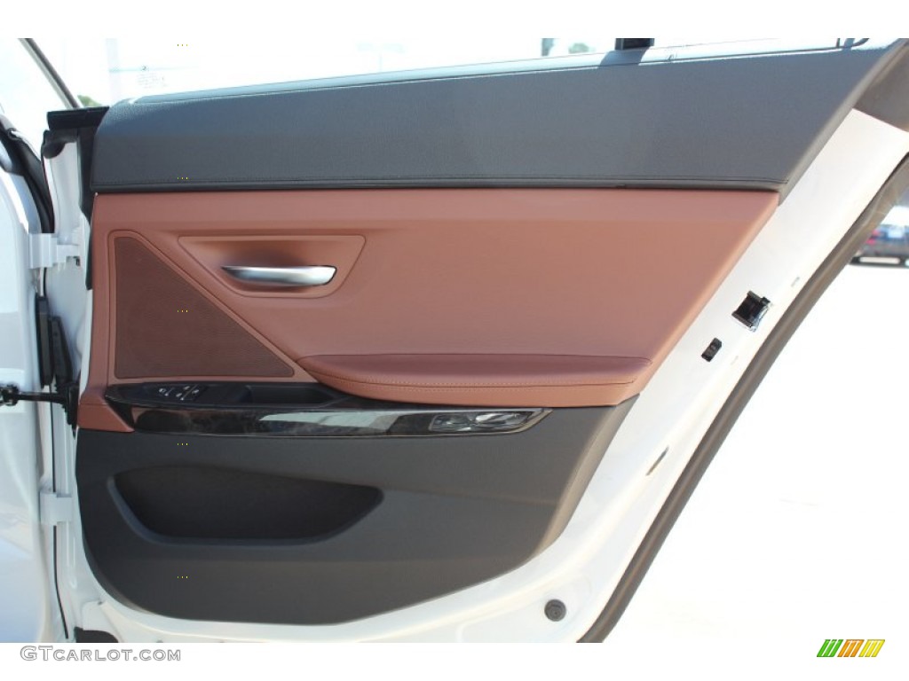 2013 BMW 6 Series 640i Gran Coupe Cinnamon Brown Door Panel Photo #77851009