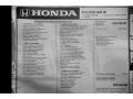 2013 Honda Civic HF Sedan Window Sticker