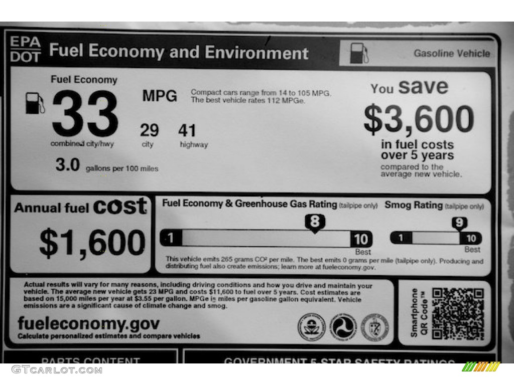 2013 Honda Civic HF Sedan Window Sticker Photo #77851055