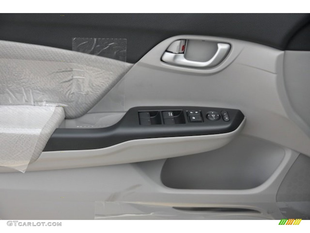 2013 Honda Civic HF Sedan Gray Door Panel Photo #77851290