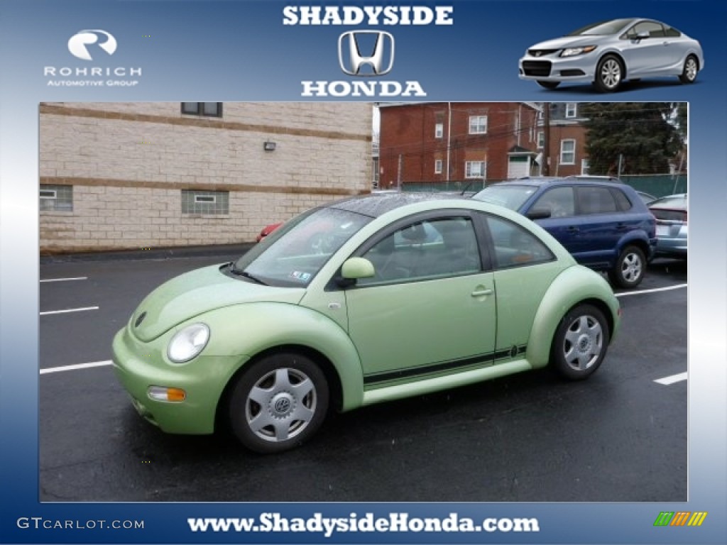 2000 New Beetle GLX 1.8T Coupe - Green / Black photo #1