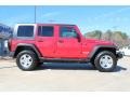 2009 Flame Red Jeep Wrangler Unlimited Rubicon 4x4  photo #6