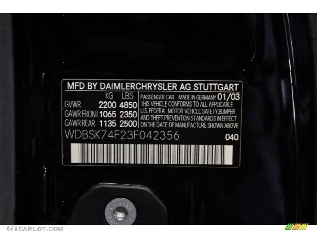 2003 SL 55 AMG Roadster - Black / Charcoal photo #54