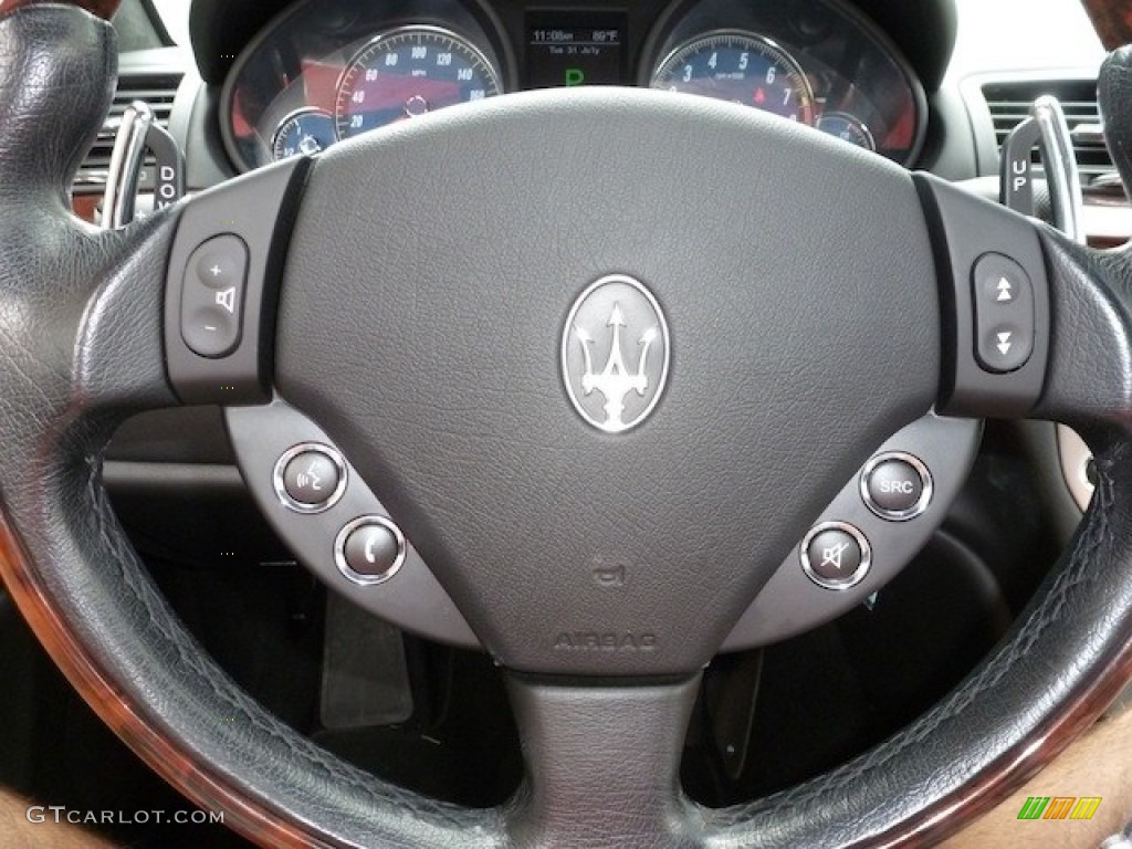 2009 Maserati GranTurismo Standard GranTurismo Model Nero Steering Wheel Photo #77854046