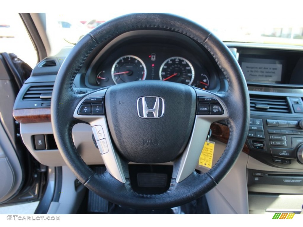 2011 Accord EX-L V6 Sedan - Polished Metal Metallic / Gray photo #13