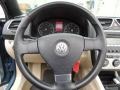 2008 Volkswagen Eos Cornsilk Beige Interior Steering Wheel Photo