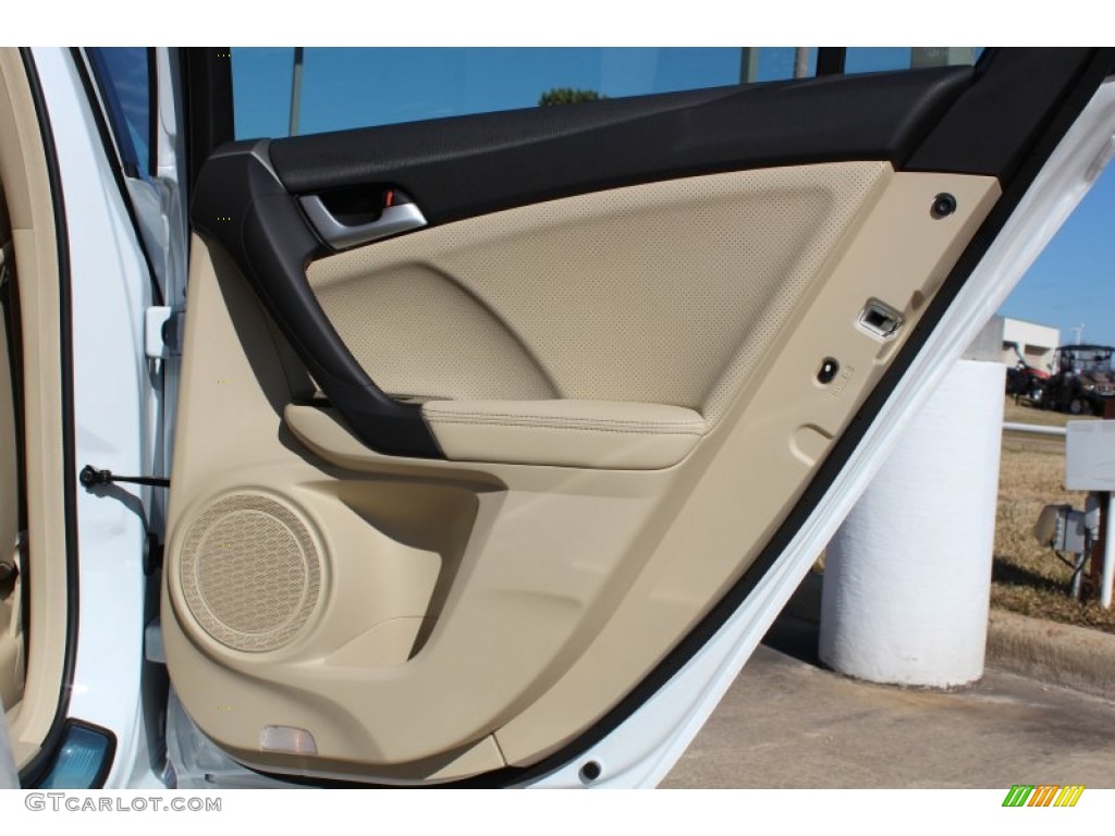 2013 Acura TSX Technology Parchment Door Panel Photo #77856220