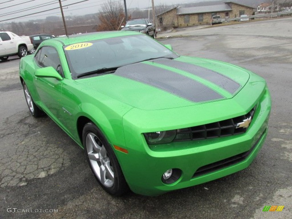 2010 Camaro LT Coupe Synergy Special Edition - Synergy Green Metallic / Black/Green photo #11