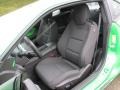 2010 Chevrolet Camaro Black/Green Interior Front Seat Photo