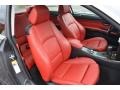2008 BMW 3 Series Coral Red/Black Interior Front Seat Photo