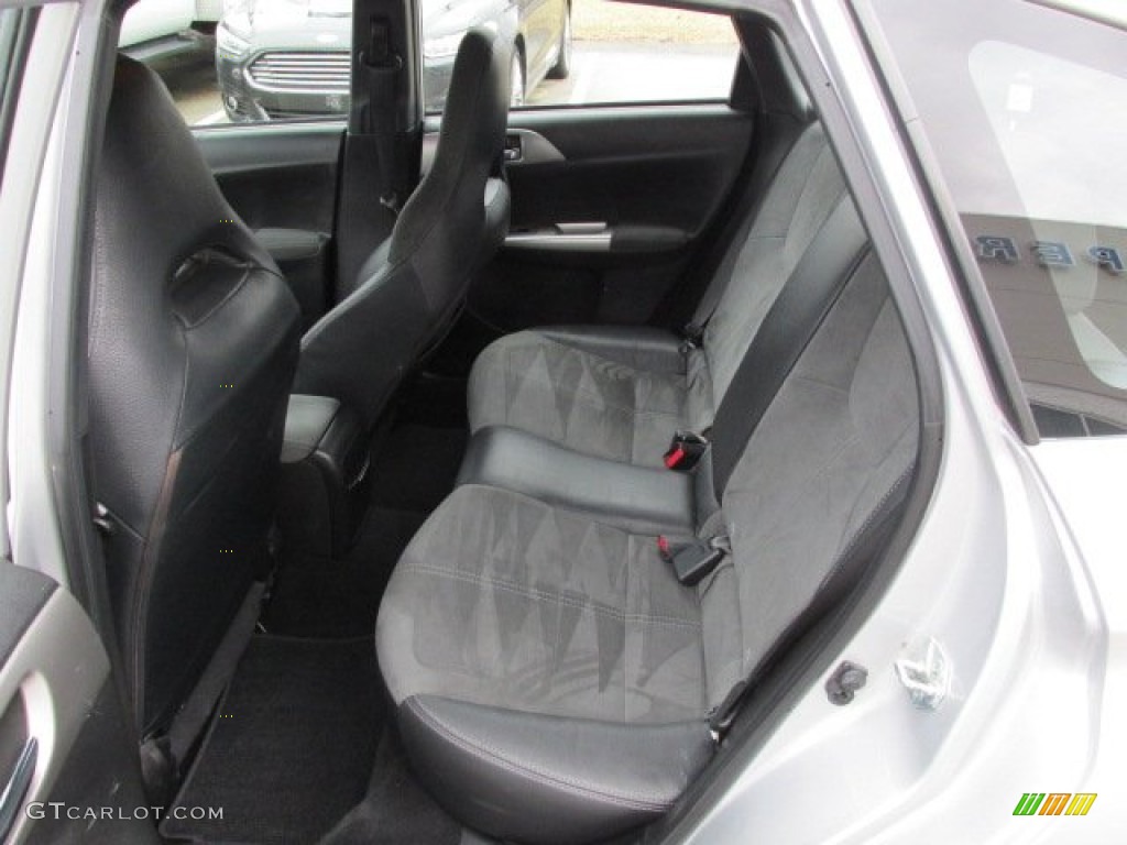 Graphite Gray Alcantara/Carbon Black Leather Interior 2009 Subaru Impreza WRX STi Photo #77859297