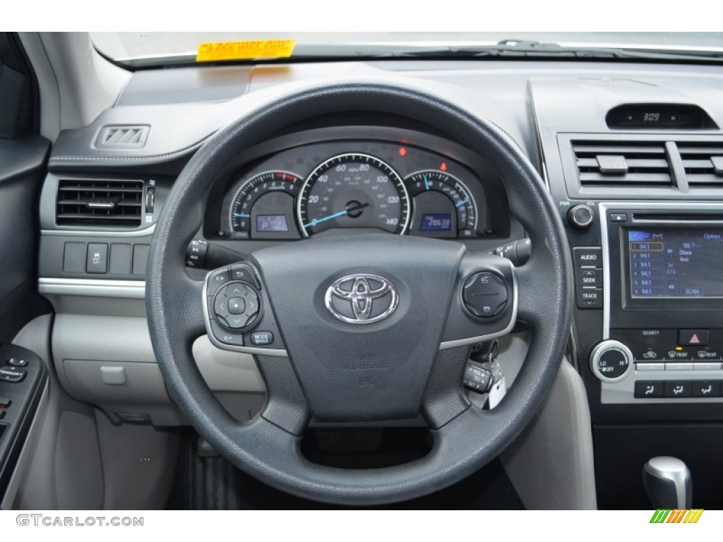 2012 Toyota Camry LE Ash Steering Wheel Photo #77859438