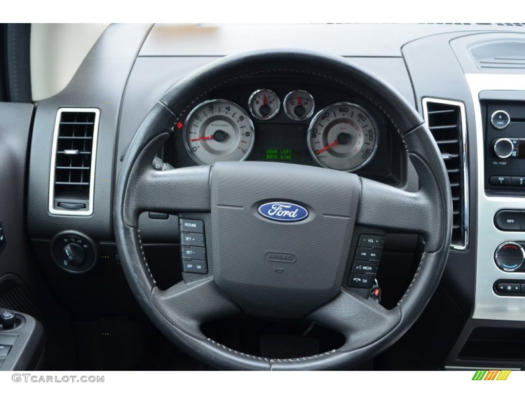 2008 Ford Edge Limited AWD Charcoal Steering Wheel Photo #77860299
